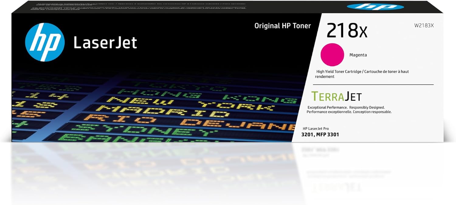 HP 218X Magenta High-Yield Toner Cartridge | Works with Color LaserJet Pro 3201, MFP 3301 Series | W2183X