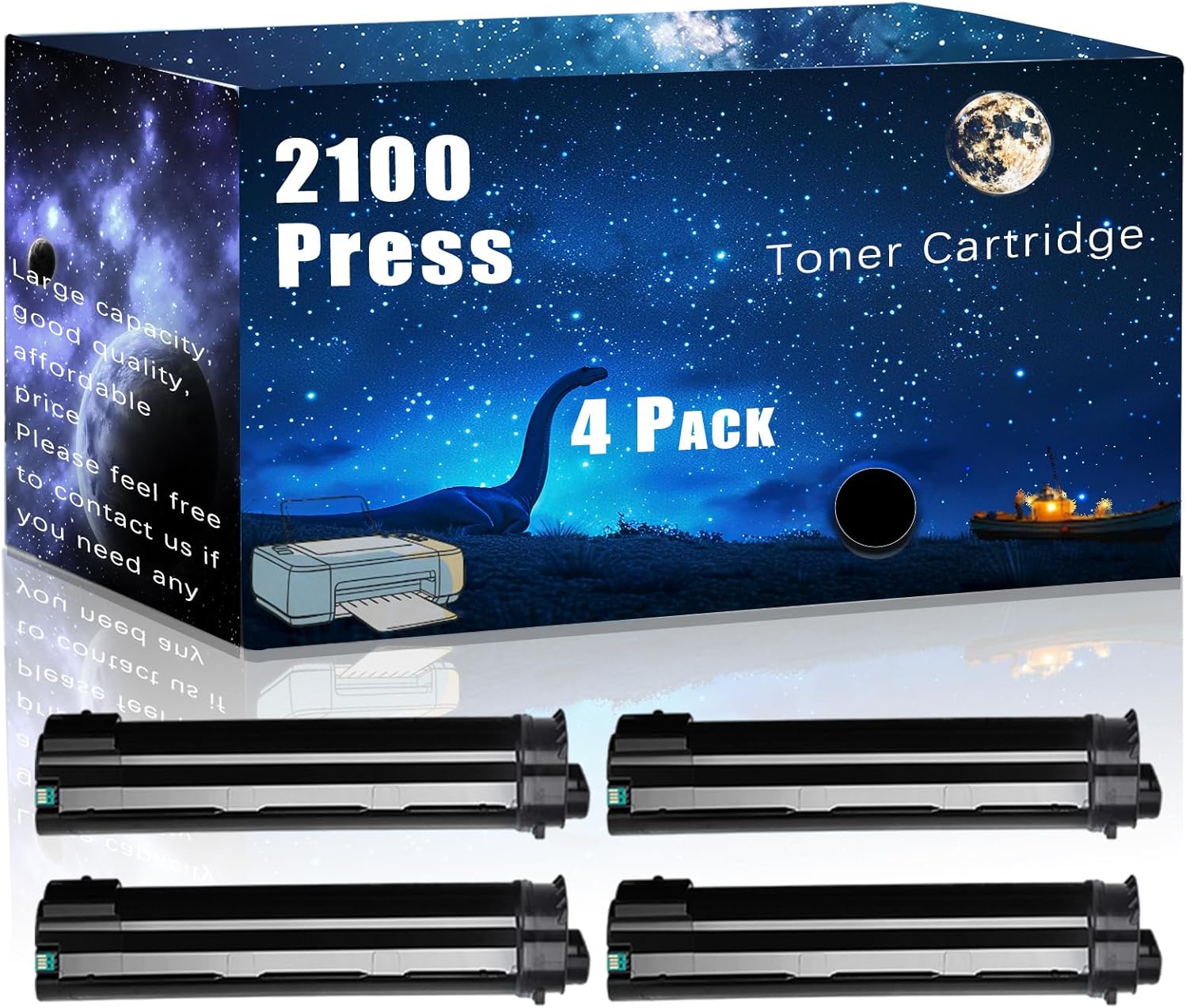 2100 Press Compatible Toner Cartridge Replacement for Xerox High Yield Compatible Versant 2100 Press 3100 Press 4100 Press Printer, Meet Printing Needs (4 Pack Black)