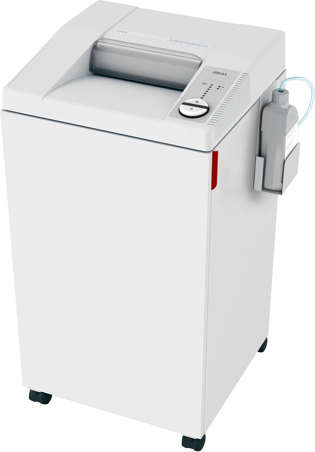 ideal. 2604 High Security Super Micro-Cut Centralized Office Paper Shredder with Automatic Oiler, Continuous Operation , 6–8 Sheet Feed Capacity, 26 Gallon Bin, 1 Horsepower Motor, P-7 Security Level