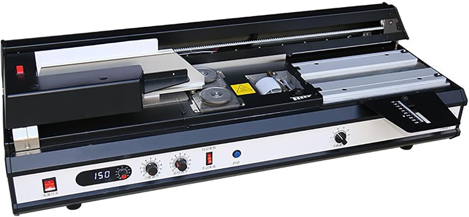 DLYZAYE 40MM Wireless Automatic Hot Melt Glue Binding Machine, A4 Tender Book Document Binding Machine, Efficiency: 250 Books/Hour, Milling-Free Function, Adjustable Spine Radius