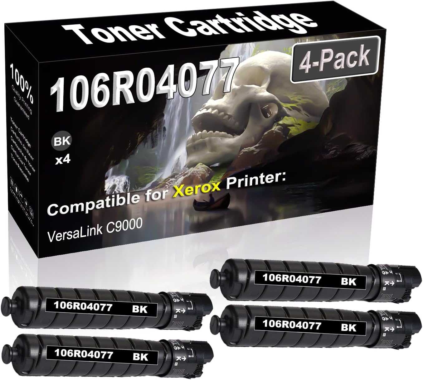 SINIYA 4-Pack Compatible High Capacity 106R04077 Imaging Toner Cartridge use for VersaLink C9000 Printer (Black)