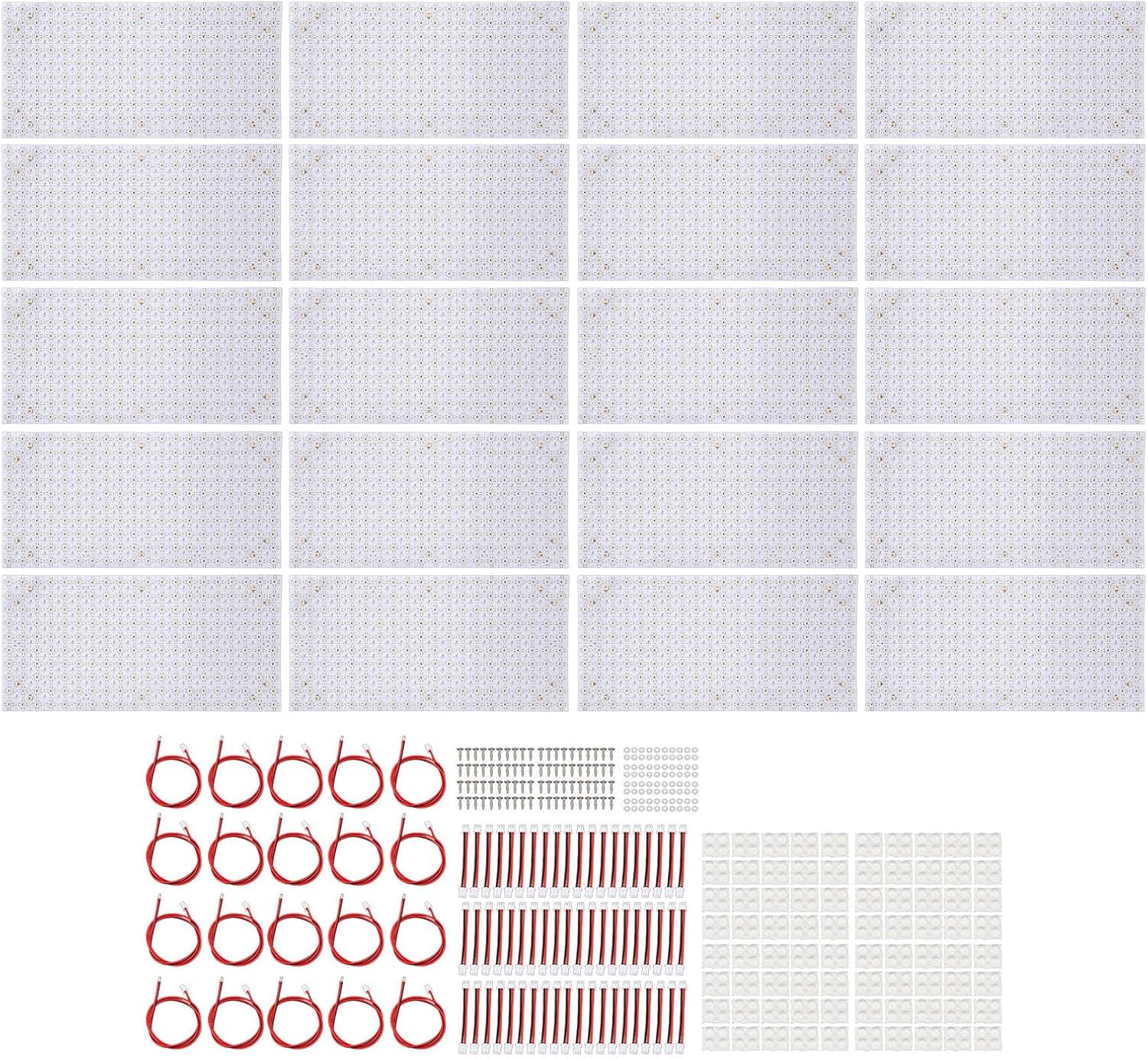 Eujgoov Flexible LED Sheet Dimmable Backlighting 20W 200LED Trimmable Panel Plug in Board 4000K Warm White Light for Home Office Decor