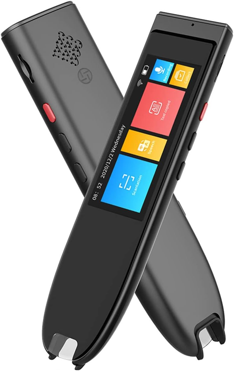 Scan Reader Pen, Reading Pen for Dyslexia, 112Languages Translator Device, OCR Digital Reader Pen Supports Speech & Scan to Text Translation, for Learning Meeting Travel
