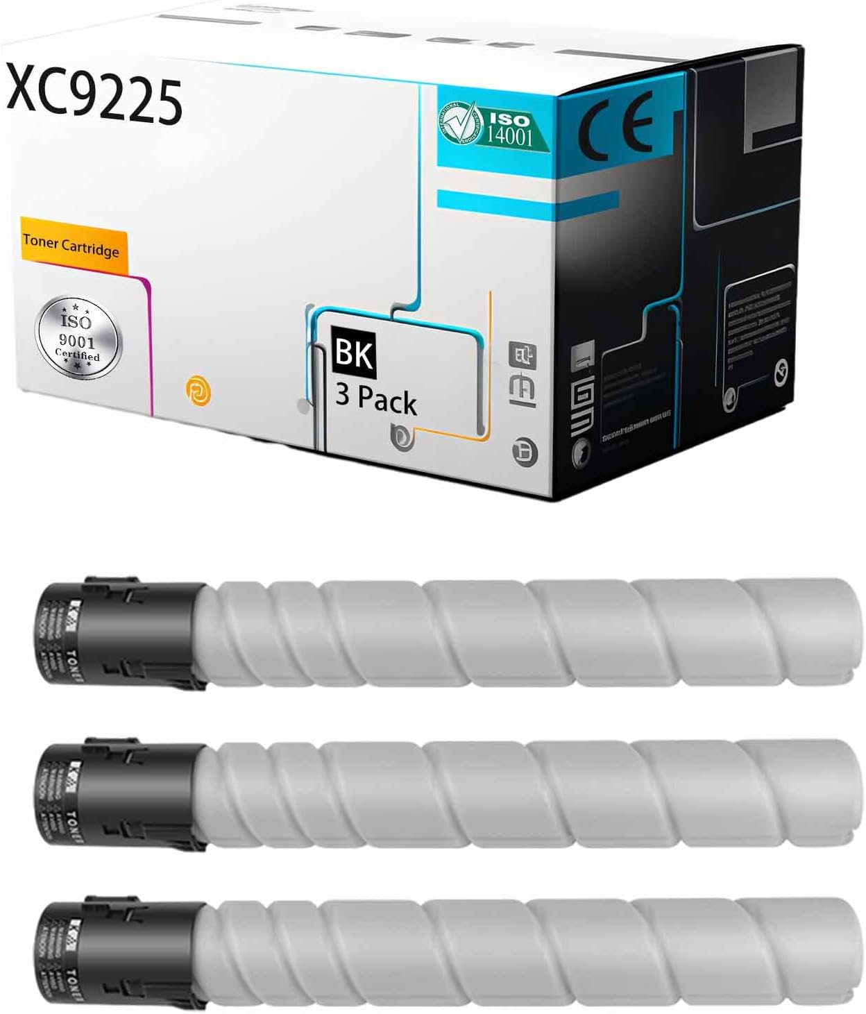 XC9225 24B6849 24B6846 24B6847 24B6848 Toner Cartridge Compatible for Lexmark XC9225 XC9235 XC9245 XC9255 XC9265 Printer [High Print Page Volume with Chip] (Black 3Pack)