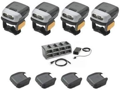 Bundle Qty (4): Zebra RS507, Rugged Bluetooth Hands-Free 2D/1D Finger Barcode Scanners, iOS + Android Compatible (Renewed)