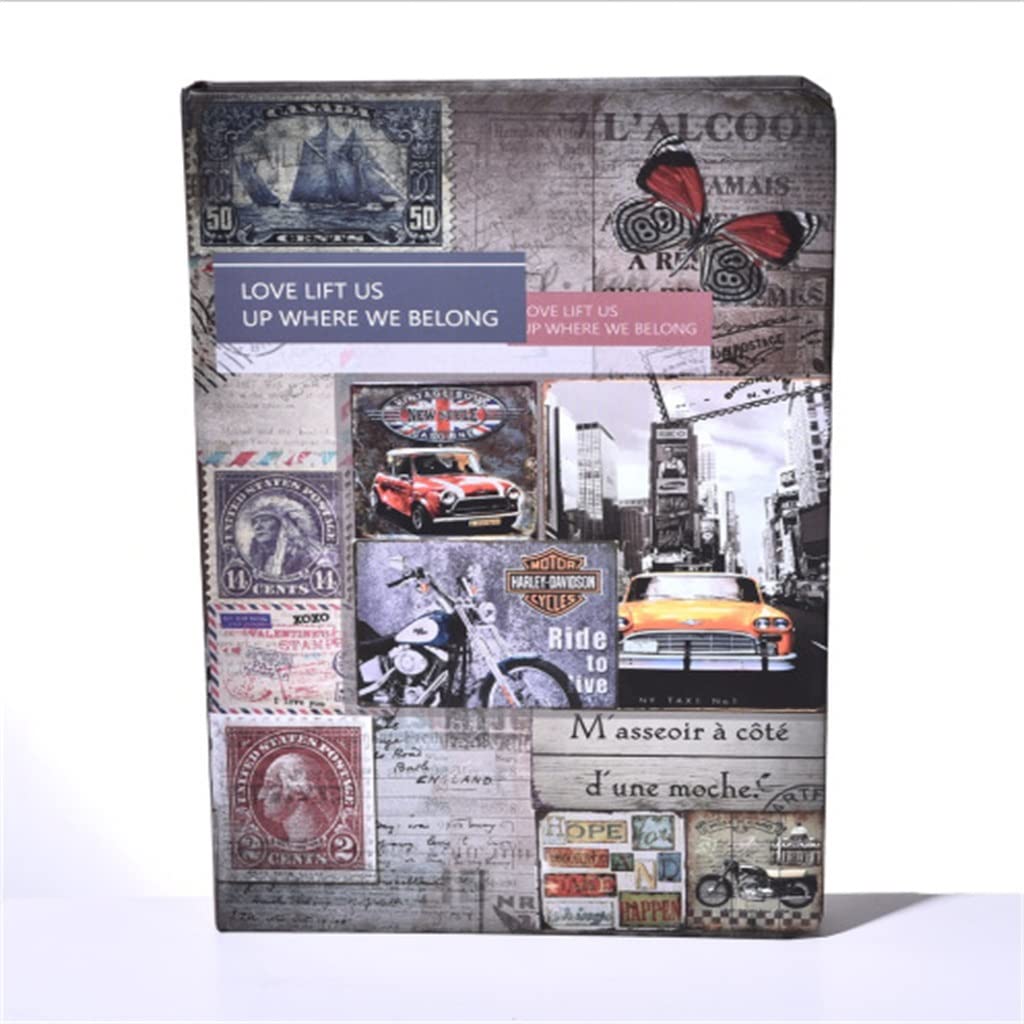 MVNOIRE Vintage A5 Notebook Craft Paper Notepad Gird Blank Page School Student Gift Binder Diary Office Travel Handbook