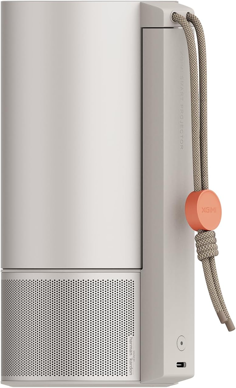 XGIMI MoGo 3 Pro NEW Portable Projector, Google TV with Licensed Netflix, Build-in Adjustable Stand, Mini Projector Supports Power Banks, 450 ISO Lumens, ISA 2.0, 2 x 5W Harman Kardon