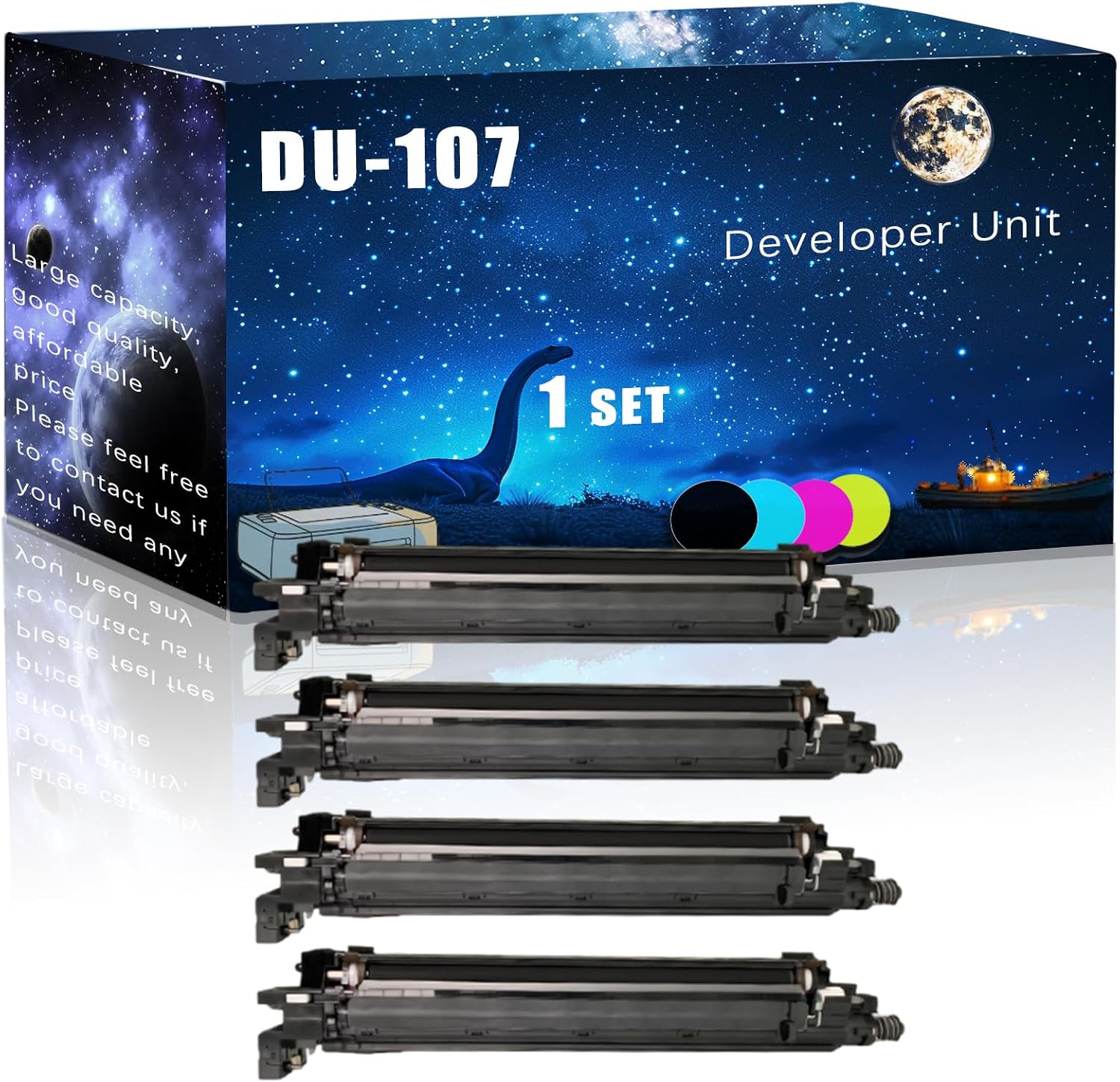 MUCQL DU-107 Compatible Developer Unit Replacement for Konica Minolta High Yield Compatible AccurioPress C6085 C6100 bizhub Press C1085 C1100 Printers, Meet Printing Needs (4-Pack BK/C/M/Y)