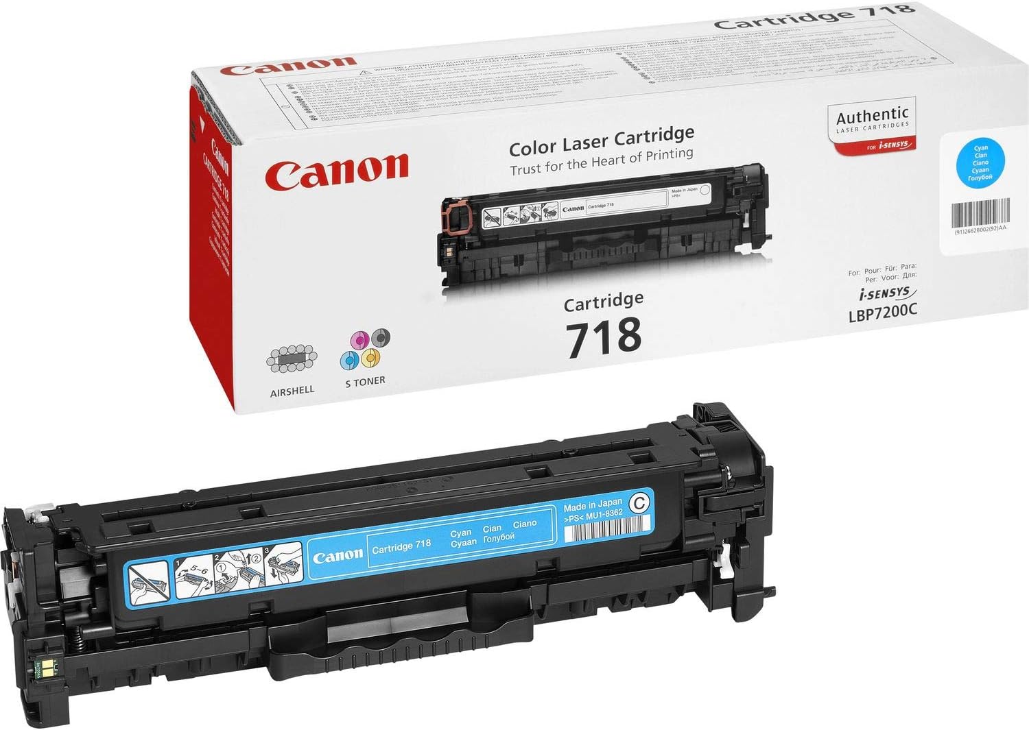 Canon Toner 718 Cyan 2.900 S, LBP-7200 CDN, 2661B014 (LBP-7200 CDN)