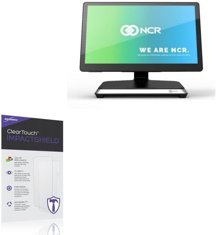 BoxWave Screen Protector Compatible with NCR POS Terminal CX-Series (15.6 in) - ClearTouch ImpactShield (2-Pack), Impenetrable Screen Protector Flexible Film