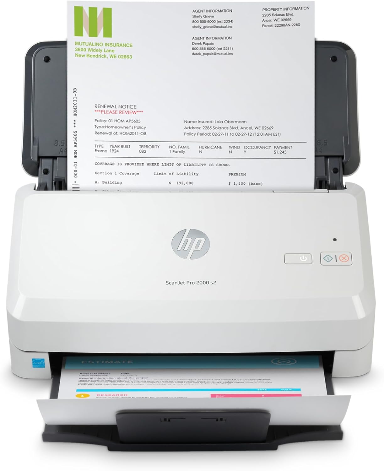 HP ScanJet Pro 2000 s2 (6FW06A) 35ppm USB 3.0 Color Duplex Scanner with 50-Page ADF for Documents, Photos, Receipts, and Cards. Twain/ISIS Drivers Included