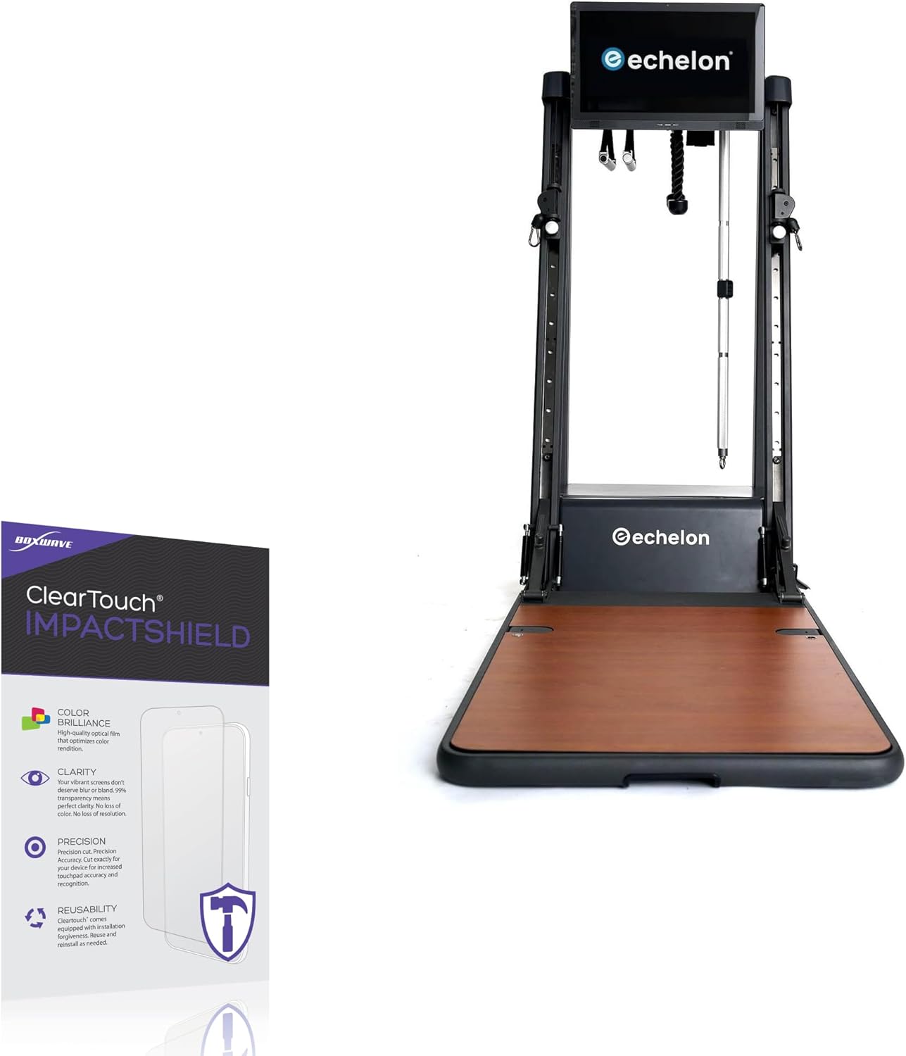 BoxWave Screen Protector Compatible with Echelon Strength Home - ClearTouch ImpactShield (2-Pack), Impenetrable Screen Protector Flexible Film