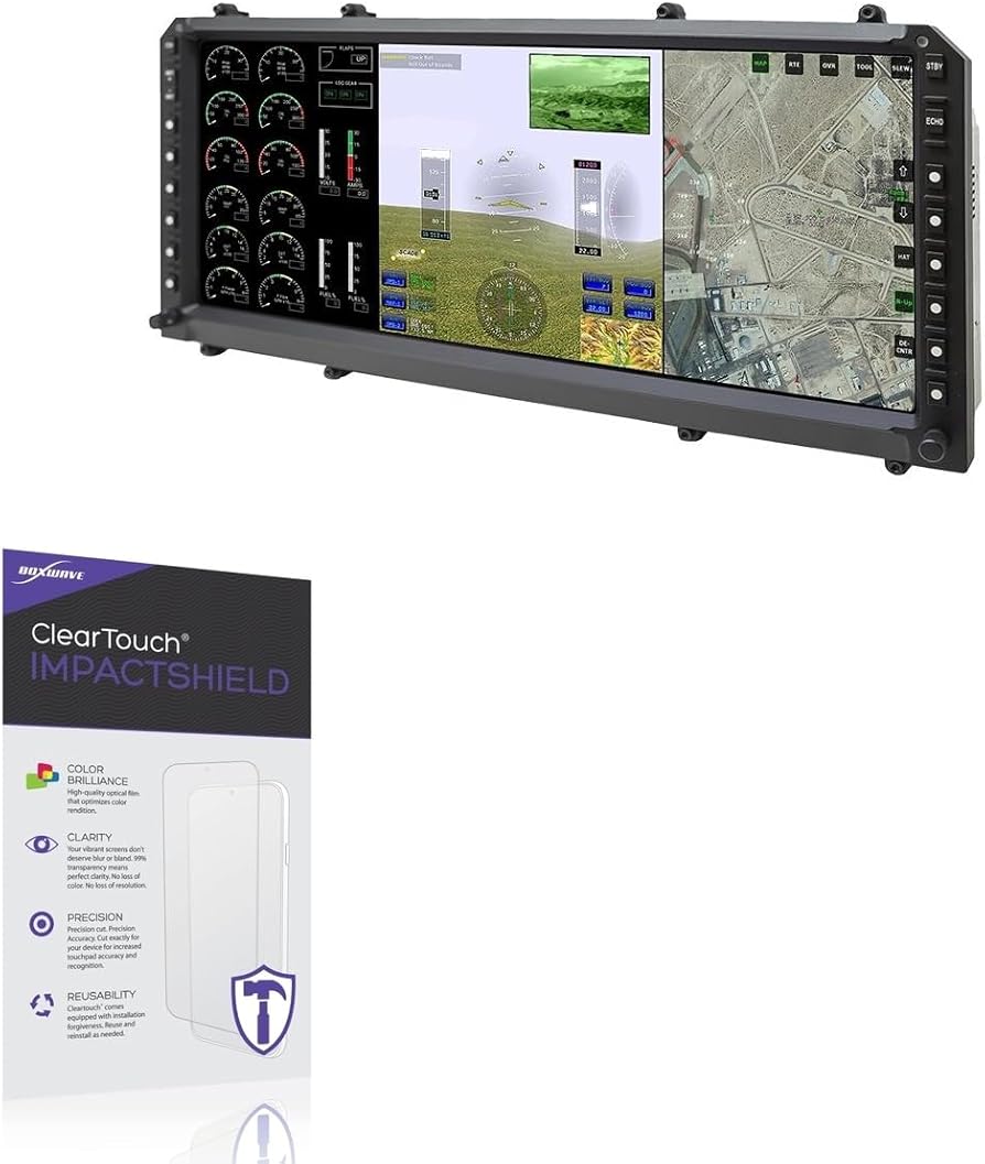 BoxWave Screen Protector Compatible With Intellisense LAD-2008 - ClearTouch ImpactShield (2-Pack), Impenetrable Screen Protector Flexible Film