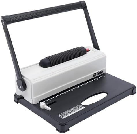 DLYZAYE Electric Coil Binding Machine, Heavy-Duty Metal Construction, 250 Sheets Capacity, Spiral Wire Binder for Office and Home Use