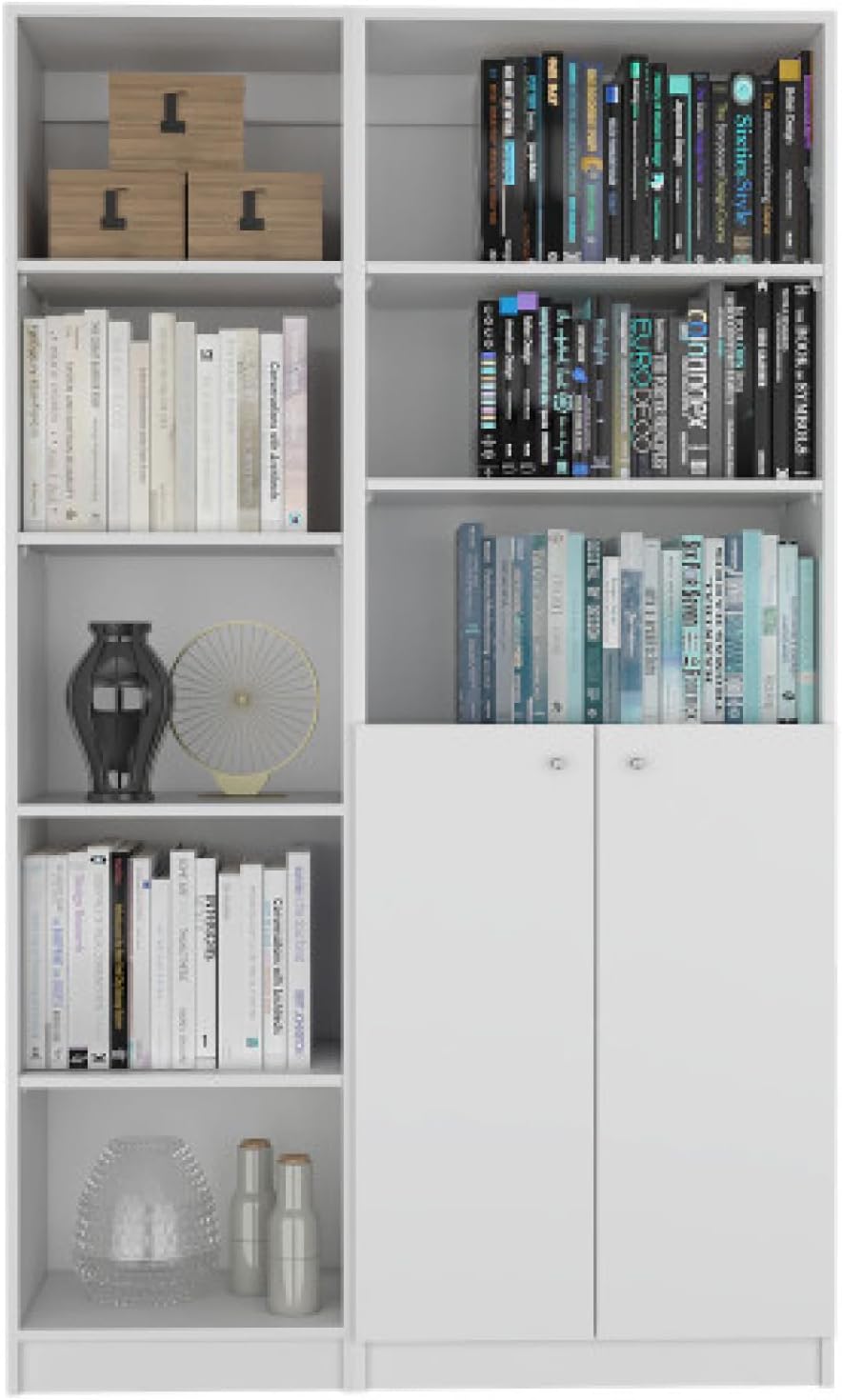 LEJUNMEISS Bookshelf Freestanding 2 Piece Home Bookcase Set 42