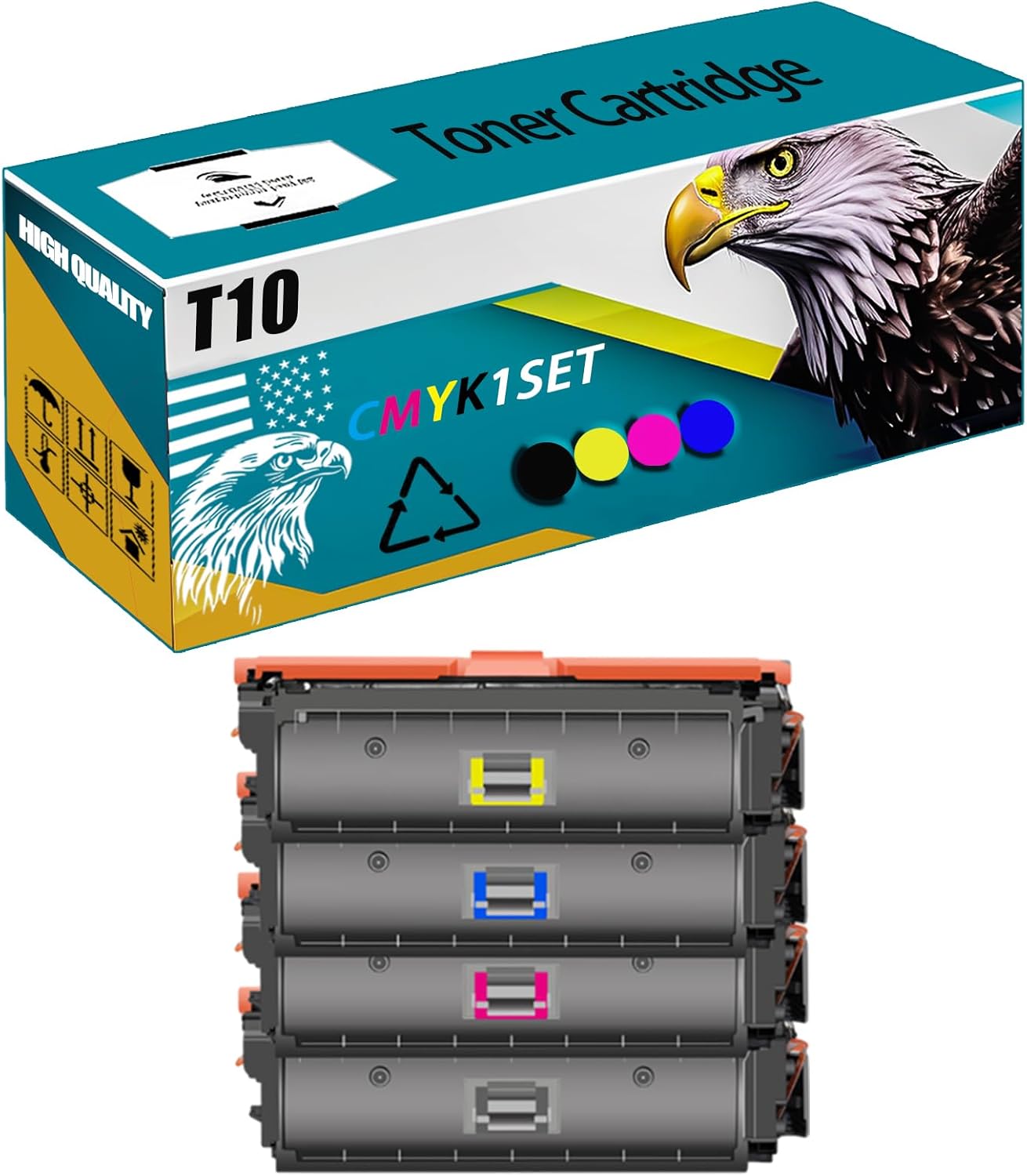 T10 Toner Cartridge Compatible for Canon ImageCLASS X LBP1538C MF1538C Printers, High Production Replacement (Multicolor)