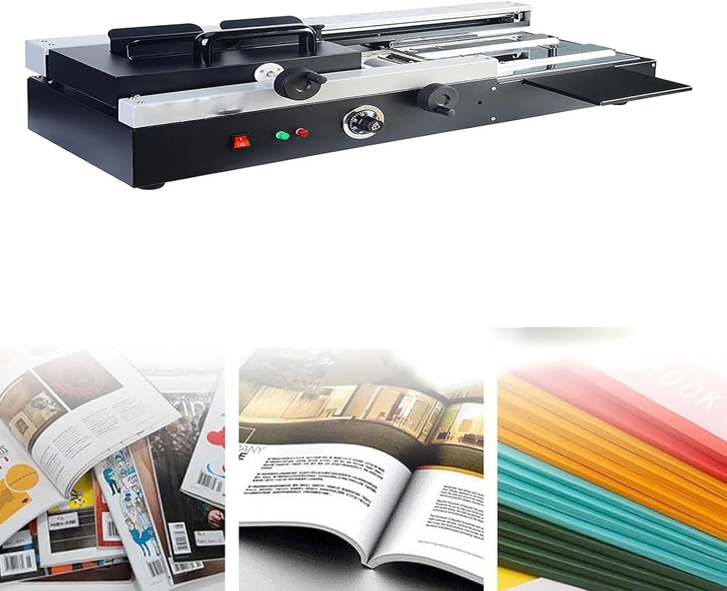 HYUIO A4 Book Desktop Binding Machine, 1200W Hot Melt Glue Book Binding Machine, 200 Books Per Hour Maximum Perfect Binding Thickness: 400 Pages