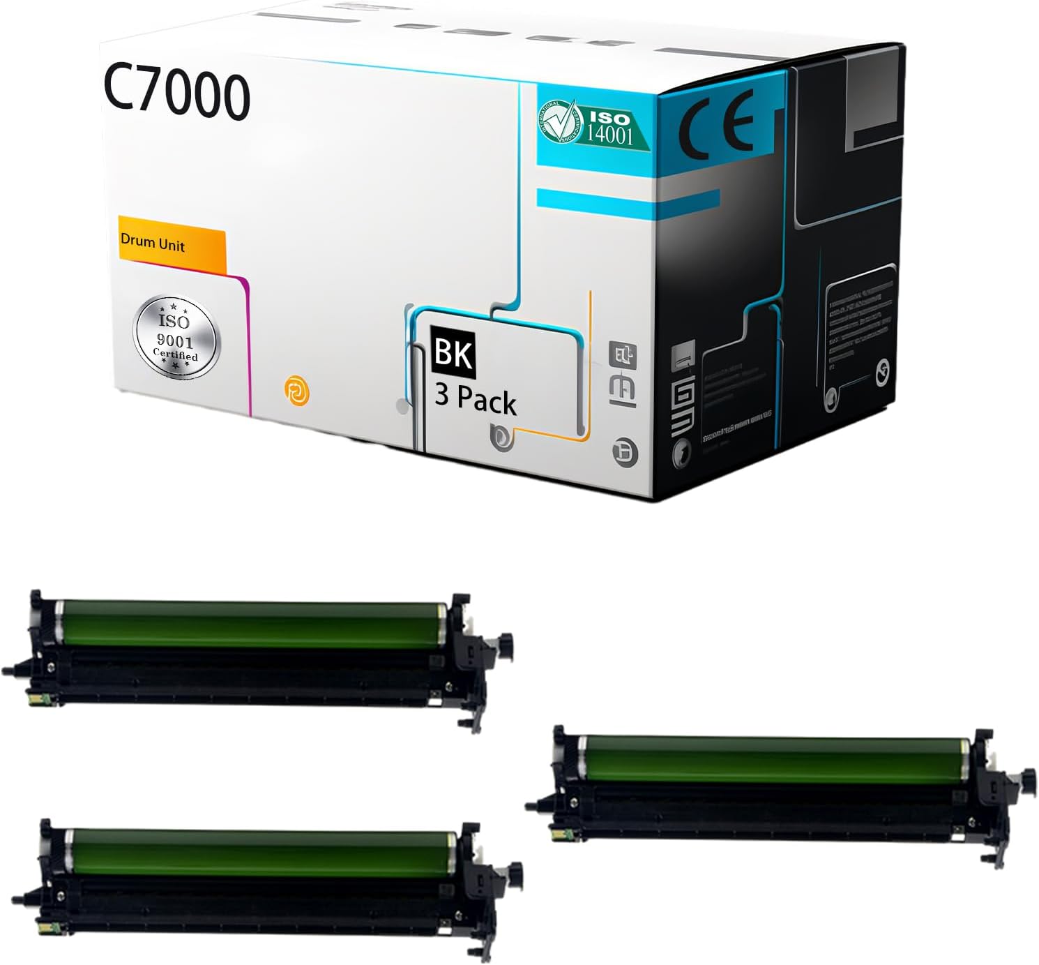 C7000 113R00782 Drum Unit Compatible for Xerox VersaLink C7000 C7000DN C7000N Printer [High Print Page Volume with Chip] (Black 3Pack)