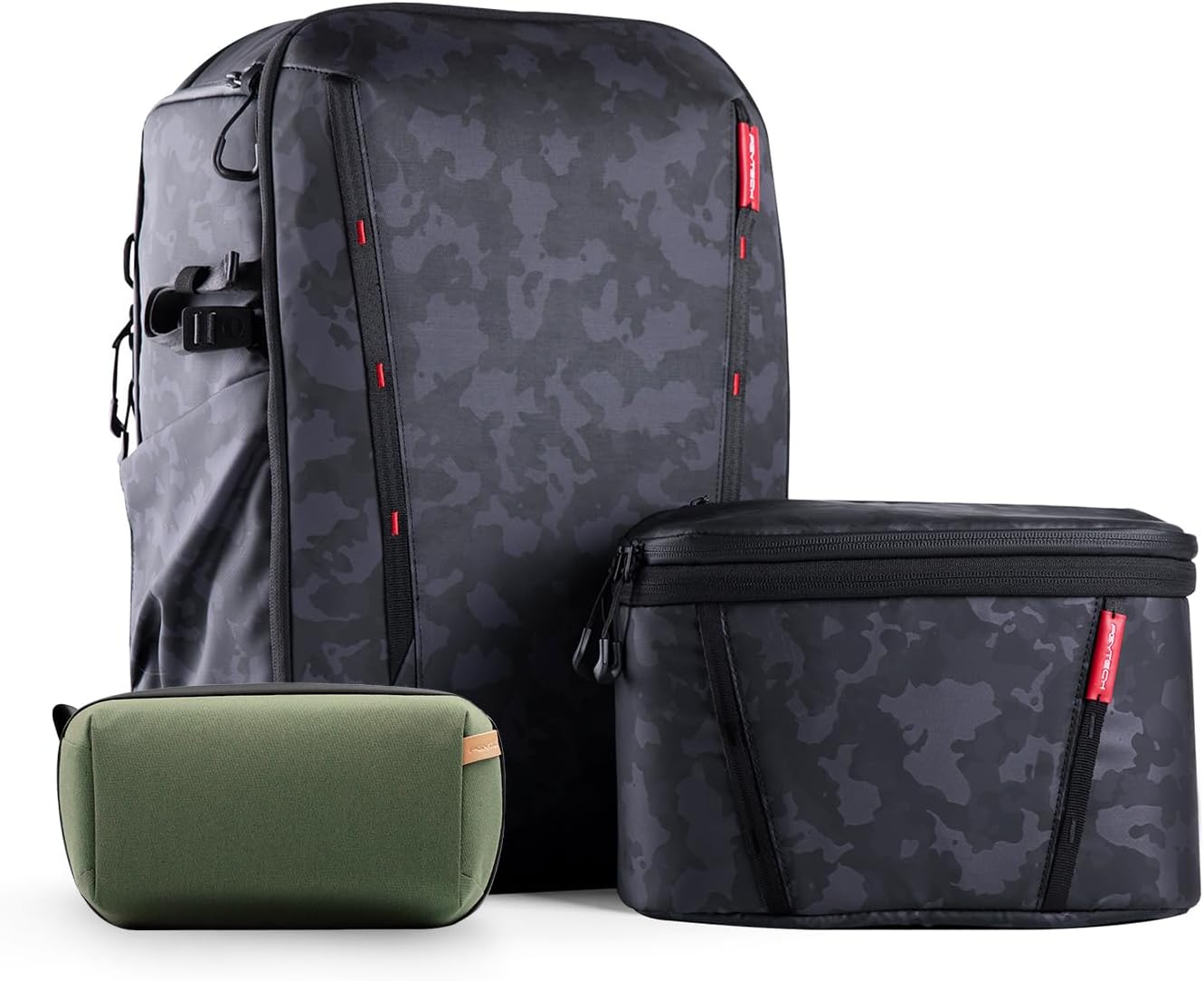 PGYTECH OneMo 2 25L Camera Backpack Camo+ Tech Accessories Pouch Green Waterproof Small Electronics Organizer Bag Tech Organizer Pouch for Cables, Phone Batteries, Photography SD card