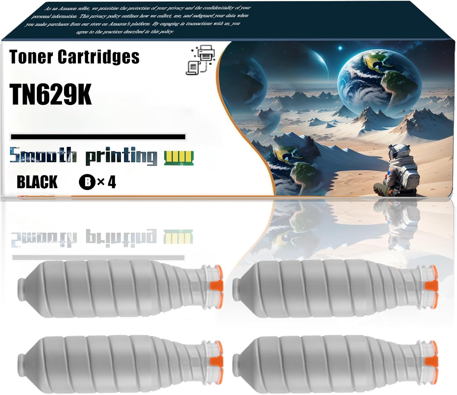 LSSF Replacement Parts Toner Cartridges TN629K Compatible with Konica Minolta AccurioPress C7090 C7100 Printers, Contains Chip and Clear Printing (4 Pack Black)