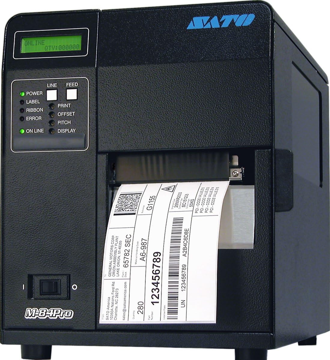 Sato Label Printer - DT/TT - Roll (5 in) - 203 dpi - up to 600 inch/min - Capacity: 1 roll - LAN