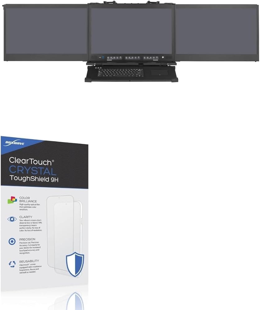 BoxWave Screen Protector Compatible With Acme Portable Machines MegaPAC L3 (23.8 in) - ClearTouch Crystal ToughShield 9H (2-Pack), Clear 9H Tough Flexible Film Screen Protector