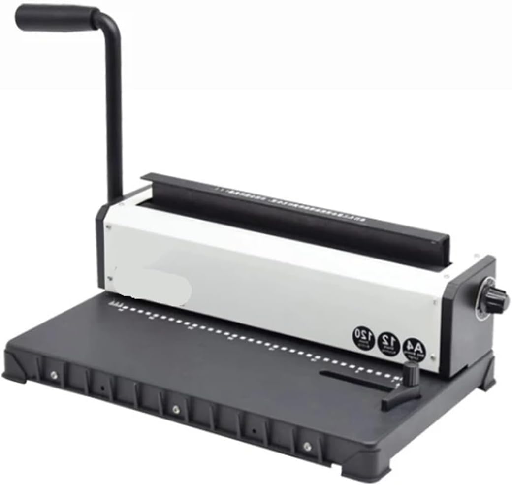 Binding Machine, TD-13 Manual Spiral Binding Machine Metal Paper File Punching and Binding One Iron Ring Book Binding