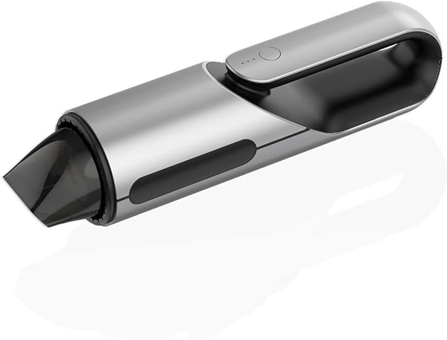 XARONF Mini Protable Car Vacuum Cordless,Handheld Vacuum for Quick Cleaning, Hand held vacuuming, USB Rechargeable for Car Home and Office (Color : Silver)