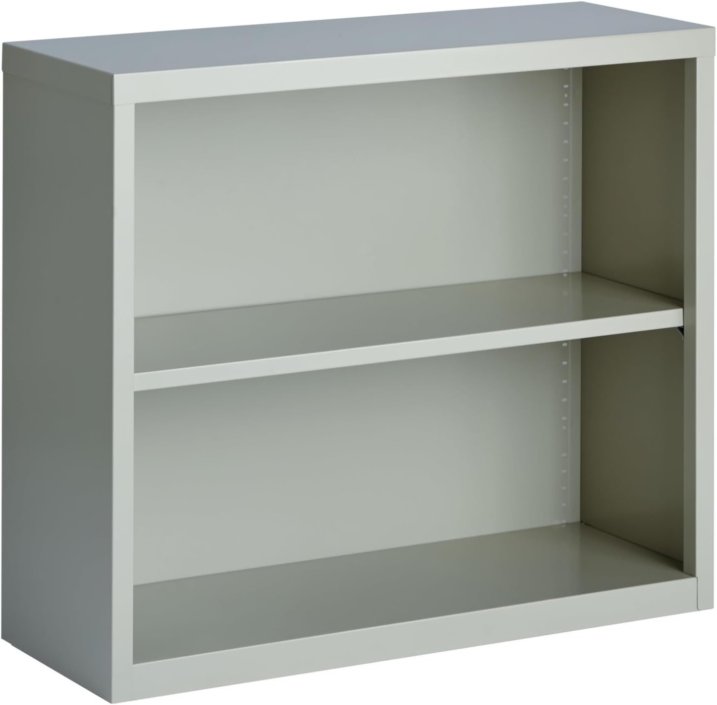 Hirsh 2 Shelf Metal Bookcase in Light Gray