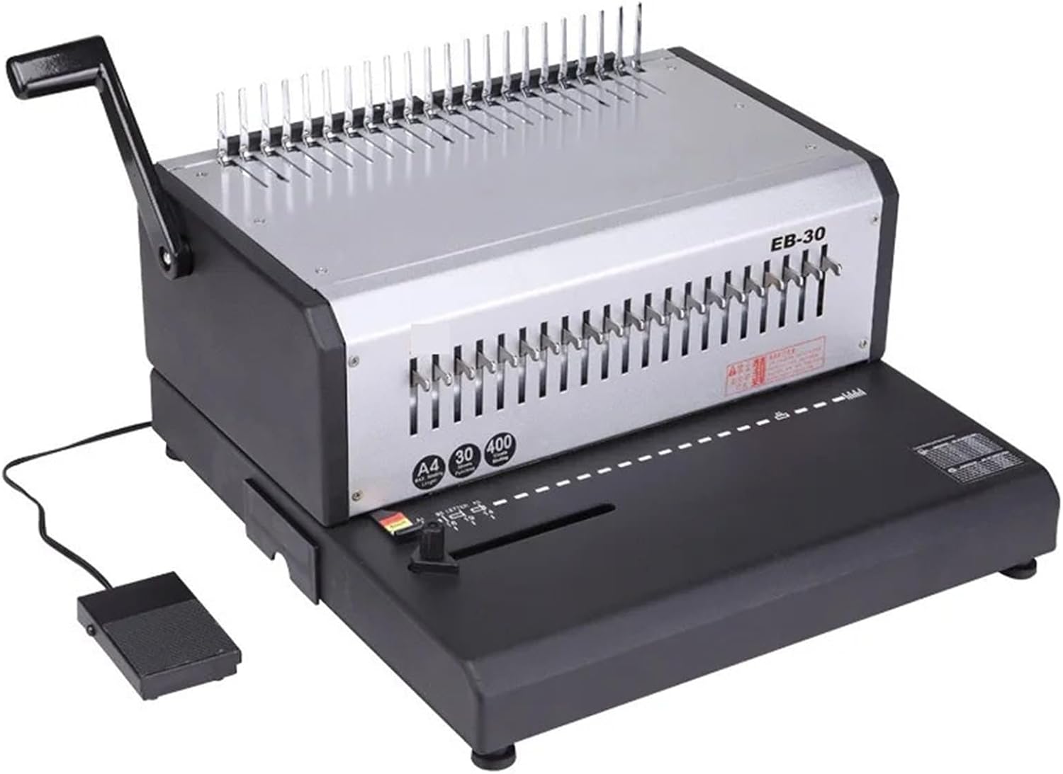 Binding Machine, Electric 21-Hole Apron Binding Machine 10-Hole Clip Strip Binding Machine Punching Machine Contract Text Binding EB-30