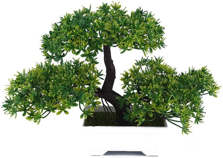 Artificial Bonsai Festival Potted Plant Simulation Decorative Bonsai Home Office Pine Tree Gift DIY Ornament Lifelike Accessory Artificial Bonsai for Home Office (Size : 3) (Green 4T)
