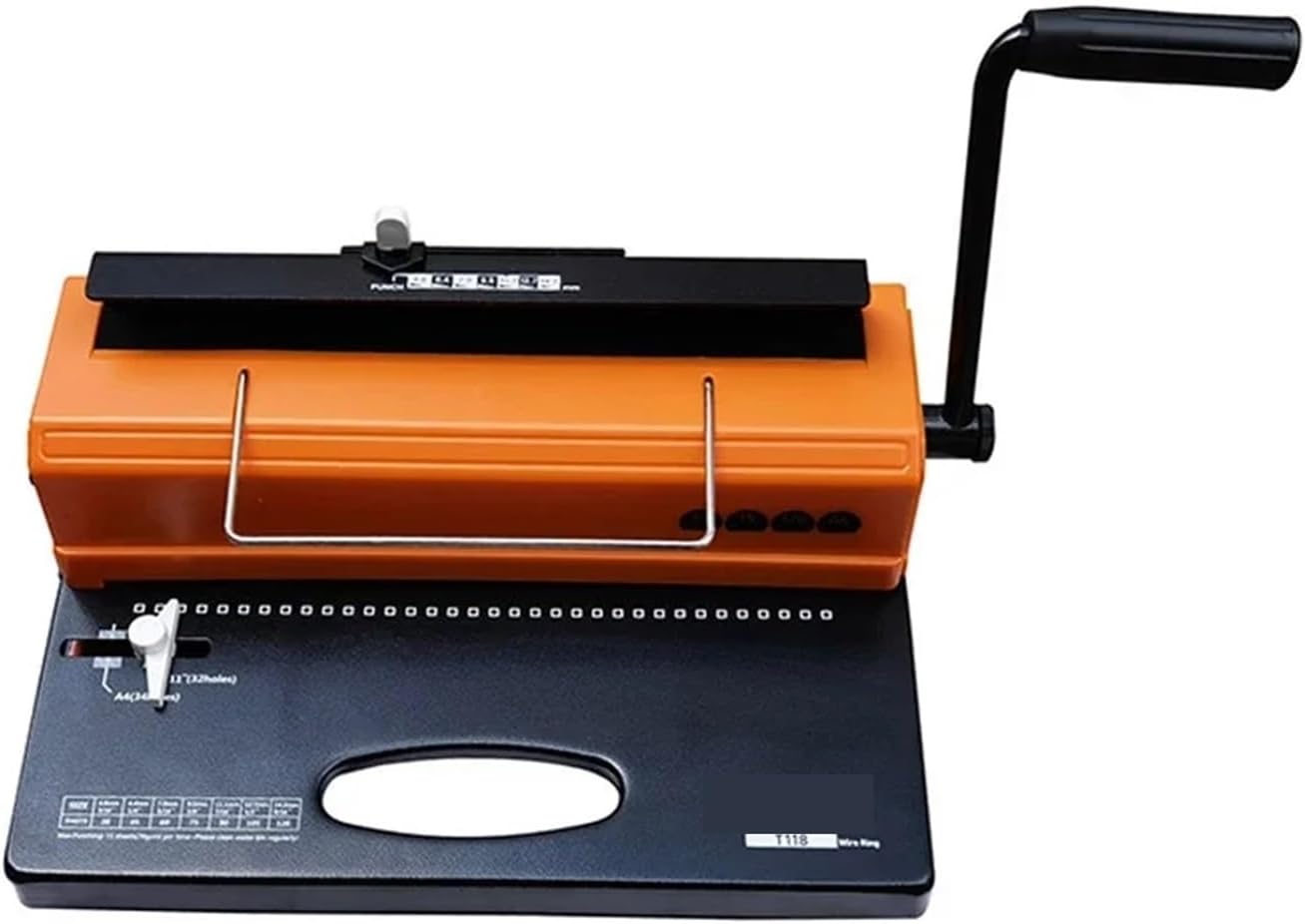 Binding Machines, T118 Coil Binding Machine Square Hole Office Text Picture Book Tender Document Wall Calendar A4 Punch Binding Machine