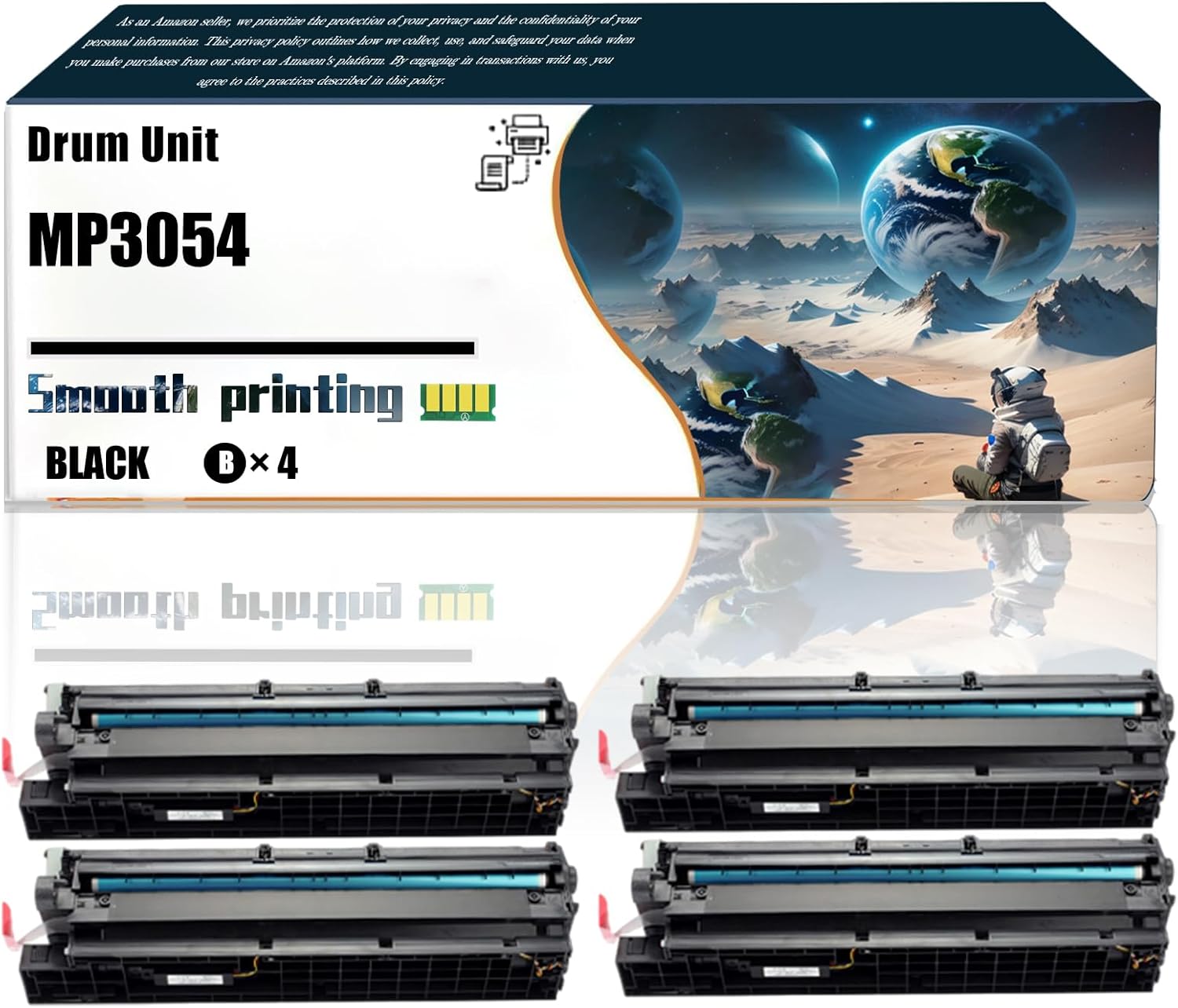 LSSF Replacement Parts Drum Unit MP3054 Compatible with Ricoh MP 4054SP MP 4055SP MP 5054SP MP 5055SP MP 6054SP MP 6055SP Printers, Contains Chip and Clear Printing (4 Pack Black)