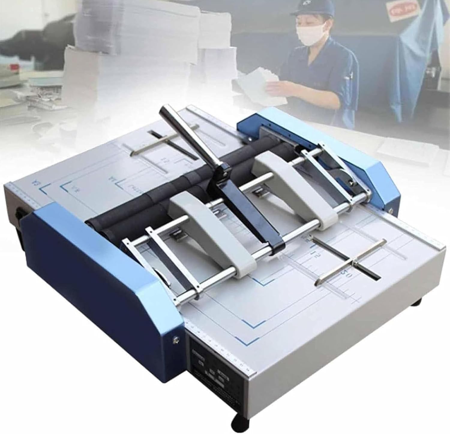 SXXZYAZJ Booklet Maker Machine Automatic Paper Folder and Stapler for A3 A4 A5 Brochures, Manuals, Invitations Efficient Binding and Folding Solution for Print Materials
