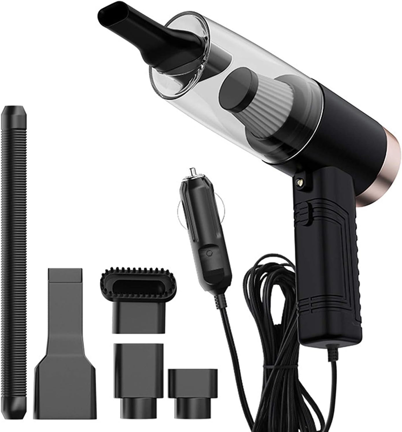 QERMXYRI Handheld Vacuum Cleaner,LED Flashlight Car Perfume 3 in 1, Portable Car Vacuum Cleaner, Used for Outdoor Private Car Cleaning Decoration