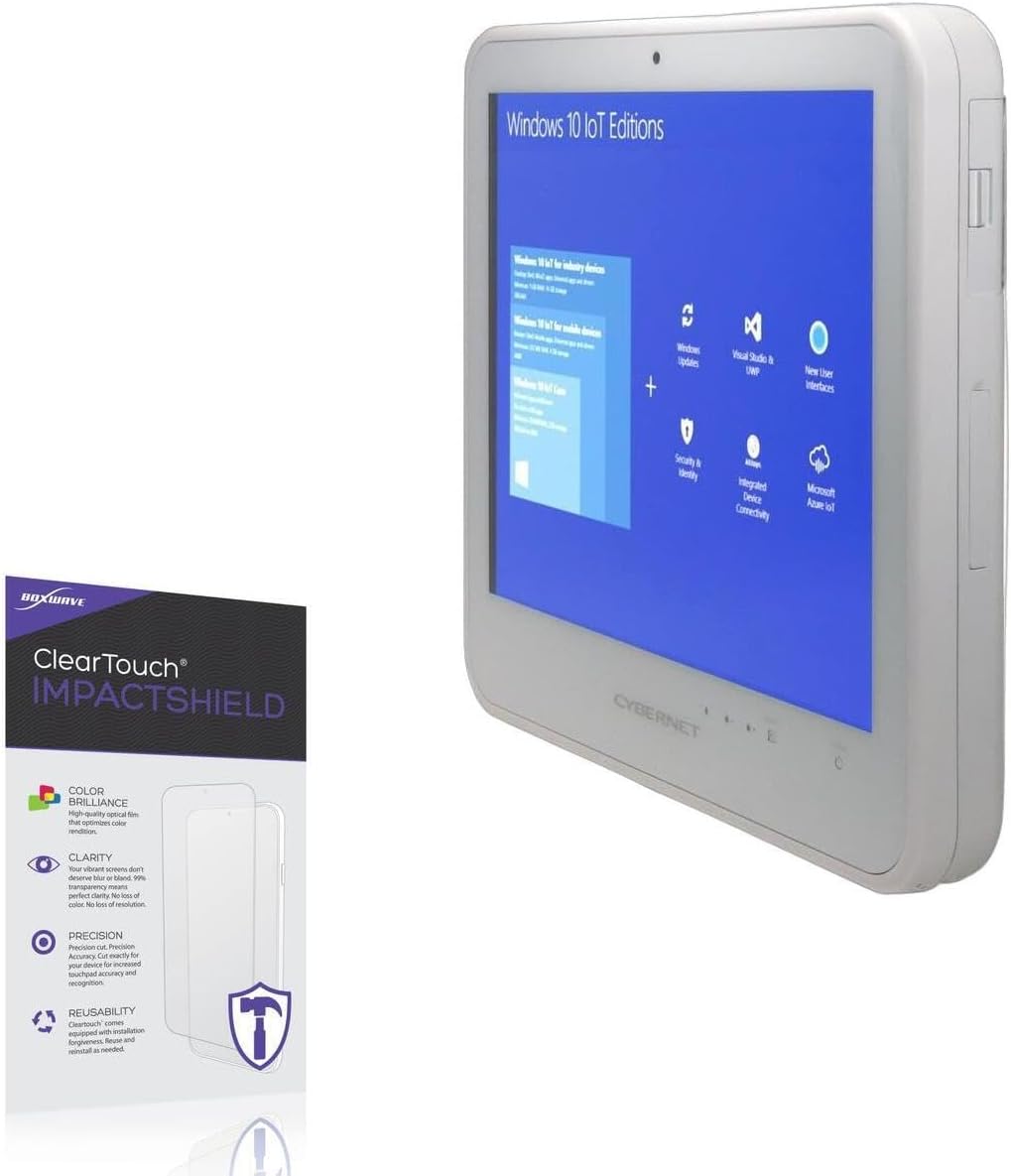 BoxWave Screen Protector Compatible with Cybernet CyberMed NB19 - ClearTouch ImpactShield (2-Pack), Impenetrable Screen Protector Flexible Film