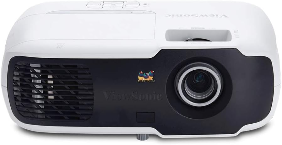 ViewSonic PA502S 3500 Lumens High Brightness SVGA Projector for Home and Office with HDMI and Optical Zoom,Black/white (Renewed)
