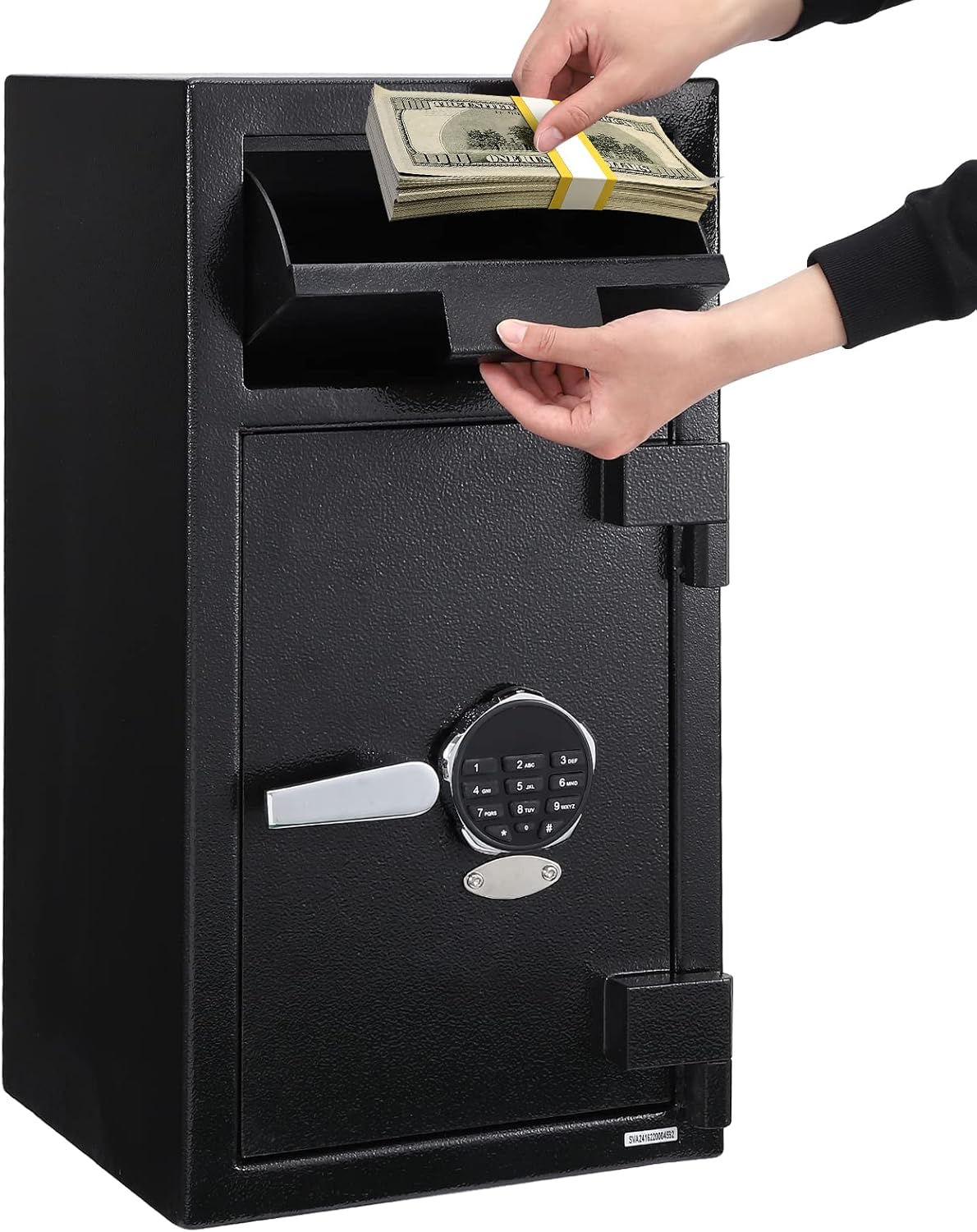 GarveeTech Fireproof Depository Safe with Drop Slot, Electronic Anti-Theft Drop Safe for Business with Programmable Numeric Keypad Lock and Spare Keys, Cash Drop Safe Box for Office Home Retail Store