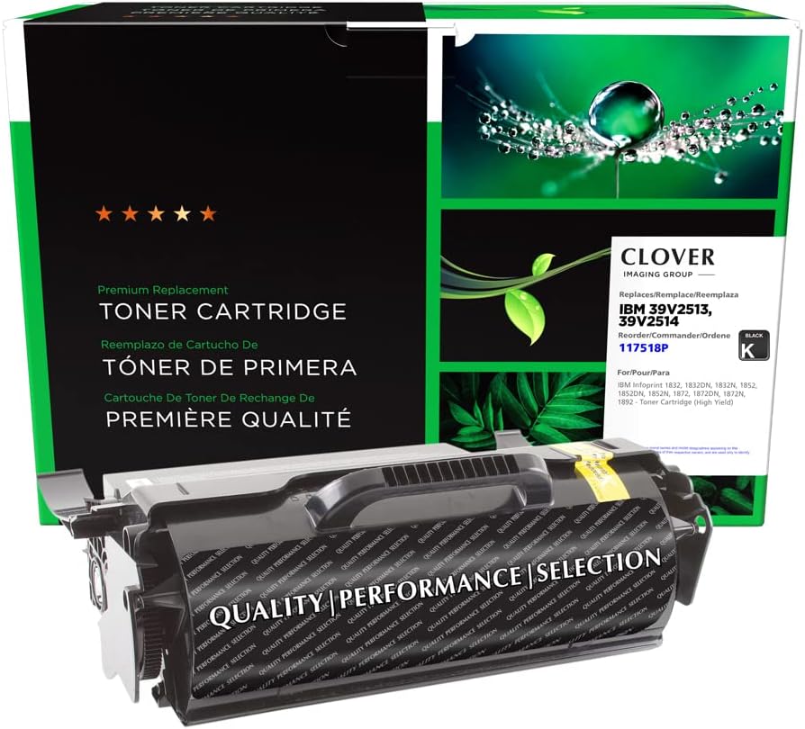 Clover Remanufactured Toner Cartridge Replacement for IBM 1832/1852/1872/1892 | Black | High Yield