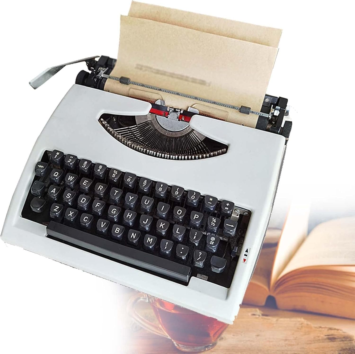 Vintage Manual Typewriter Portable Retro Mechanical Typewriter for Letters, Notes, Creative Writing & Gifts