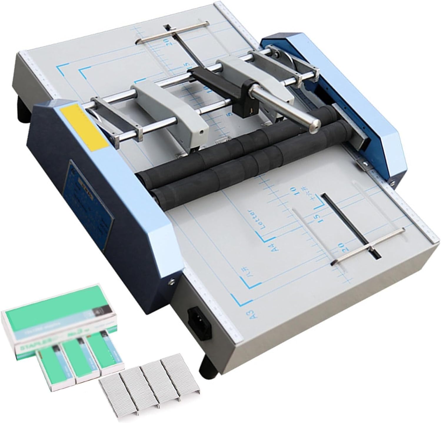 Folding Booklet Stapling,A3 Folding Binding Machine/Five Staple Holes,Booklet Making Machine Paper Bookbinding and Folding Booklet Stapling Equipment