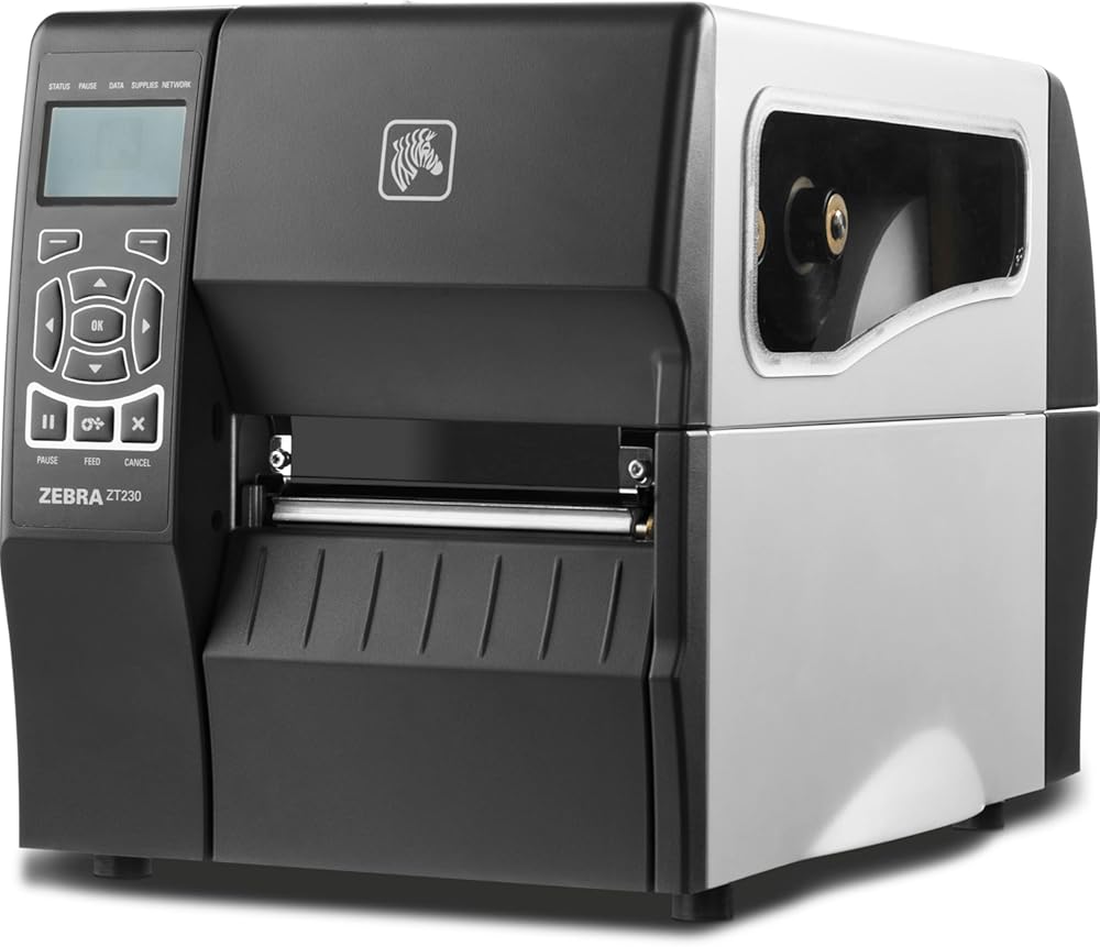 ZEBRA ZT230D Direct Thermal Only Industrial Label Printer - USB and Serial Connectivity - 4-Inch Max Print Width, 203 DPI, ZPL, Monochrome Barcode - ZT23042-D01000FZ, ANSIPPF (Renewed)