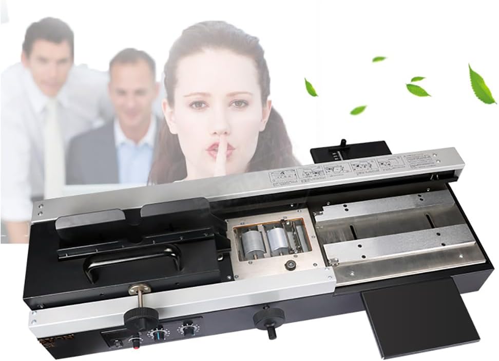 JKSVTF Glue Paper Binding Machine, 1400W Electric Book Binder with Milling Cutter Rubber Wheel, Maximum Binding Thickness 40mm, for Tenders, Insurance Policy Contracts, Reports