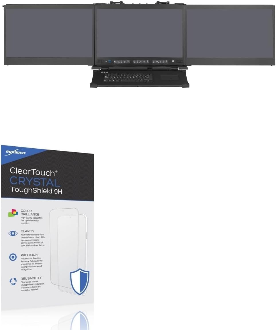 BoxWave Screen Protector Compatible With Acme Portable Machines MegaPAC L3 (23.8 in) - ClearTouch Crystal ToughShield 9H (2-Pack), Clear 9H Tough Flexible Film Screen Protector