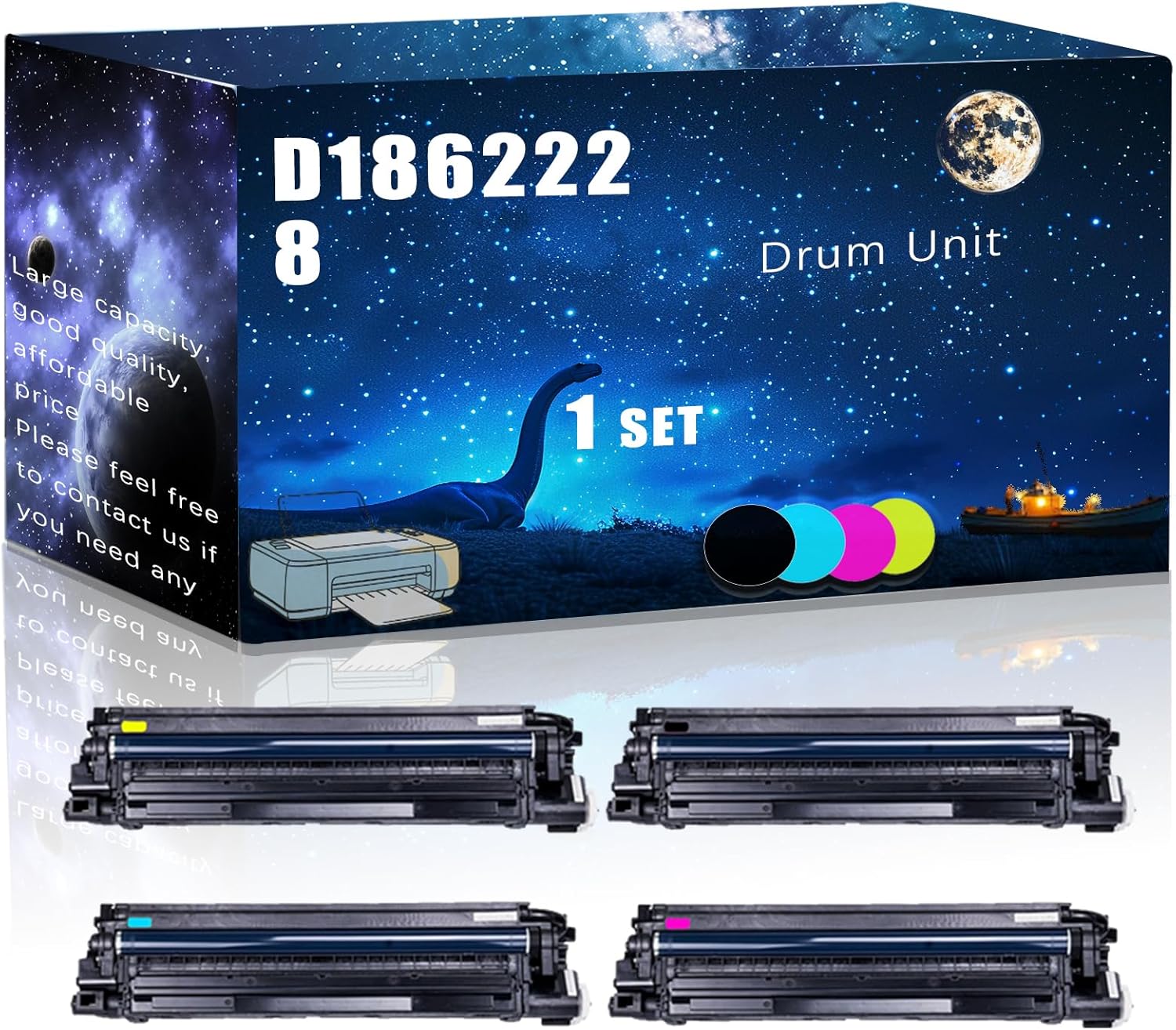 MUCQL Compatible Drum Unit Replacement for Ricoh D1862228 D1862276 D1862277 D1862278 High Yield Compatible MP C3503 C3003 C4503 C5503 C6003 Printer, Meet Printing Needs (4-Pack BK/C/M/Y)