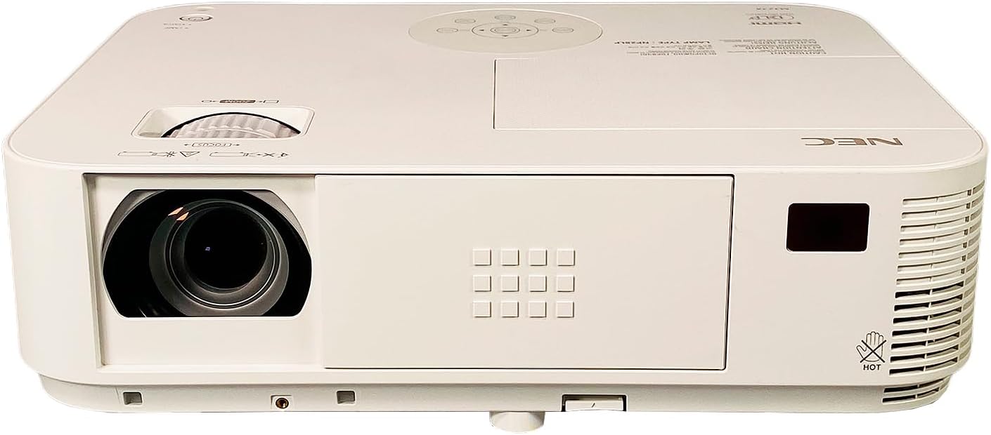 NEC M323X DLP Projector 3200 ANSI 1080p for Classroom Learning, Bundle Remote Control HDMI Cable Power Cable (Renewed)