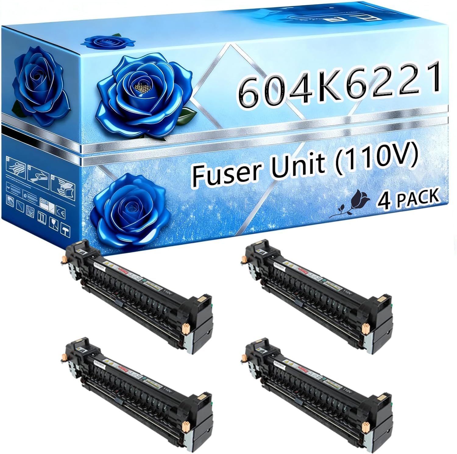 BIVOL Compatible Fuser Unit (110V) Replacement for Xerox 604K62212 High Yield 350000 Pages WorkCentre 7545 7556 7845 7855 Printers (4 Pack Black)