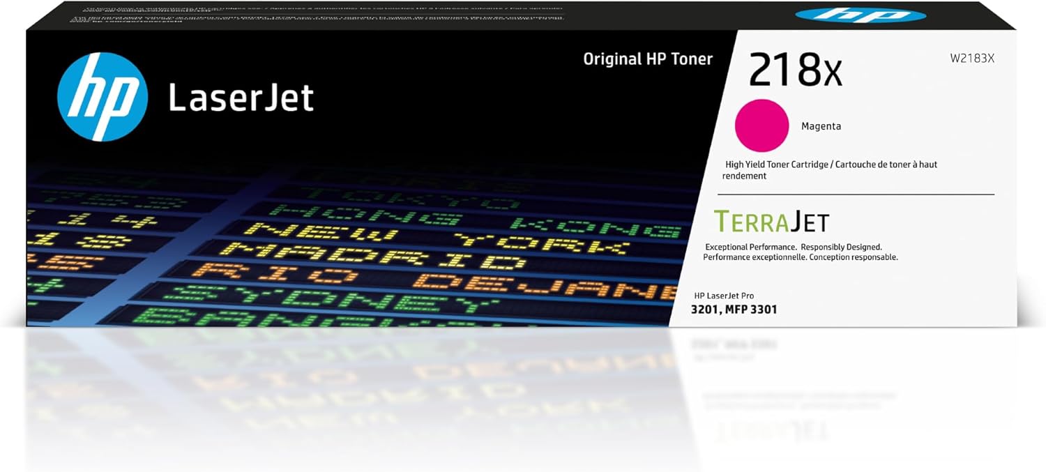 HP 218X Magenta High-Yield Toner Cartridge | Works with Color LaserJet Pro 3201, MFP 3301 Series | W2183X