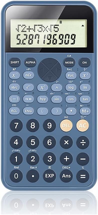 GFHSKRPL New Science Function Big Large Screen Calculator 240 Functions Solar and Battery Two Ways Power Fraction Hyperbolic for Students