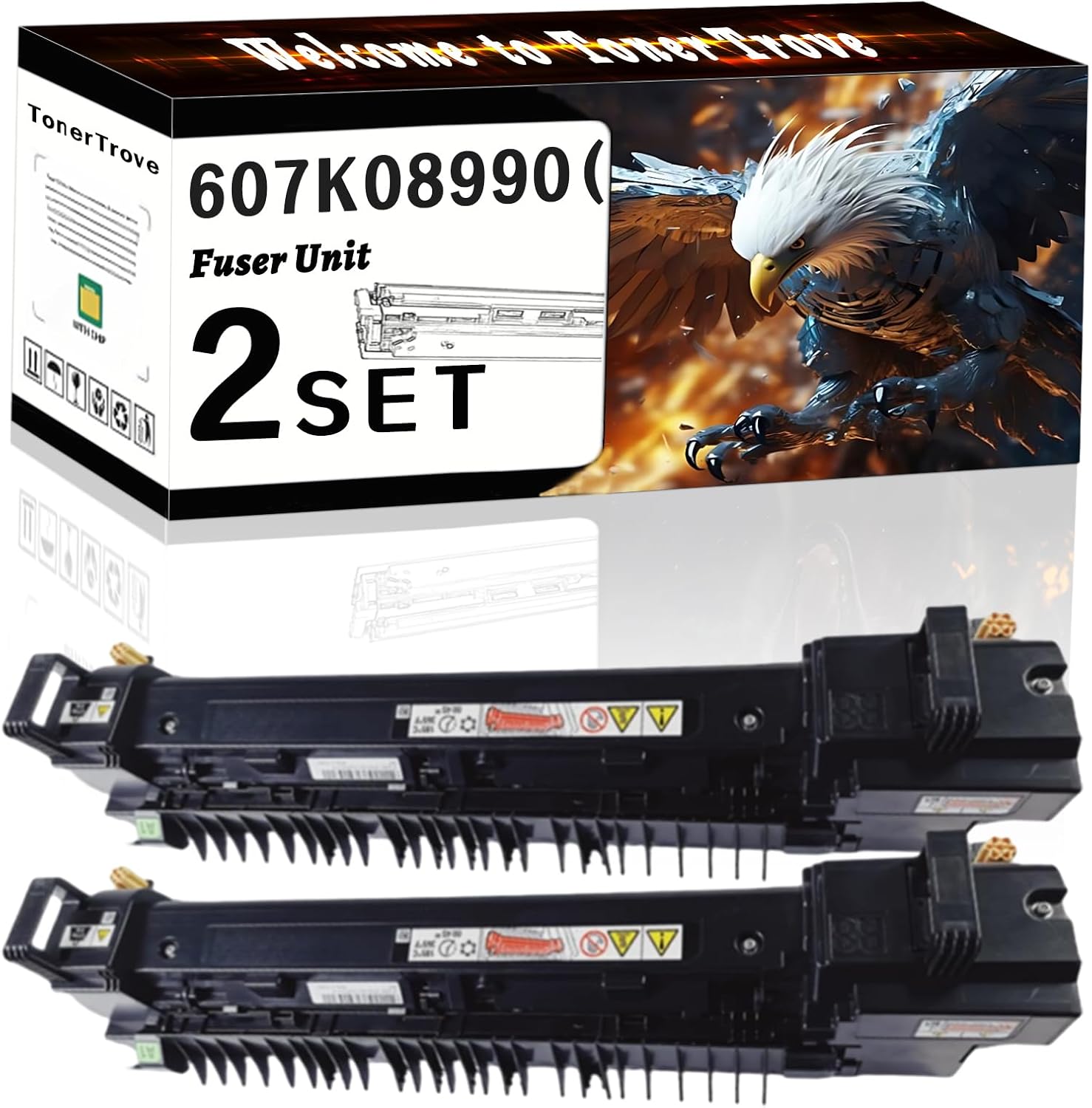 LECUU 607K08990(110V) Fuser Unit Compatible for Xerox AltaLInk C8030 C8035 Printers, Office Printing is Easy Clear Smooth (2 Set)